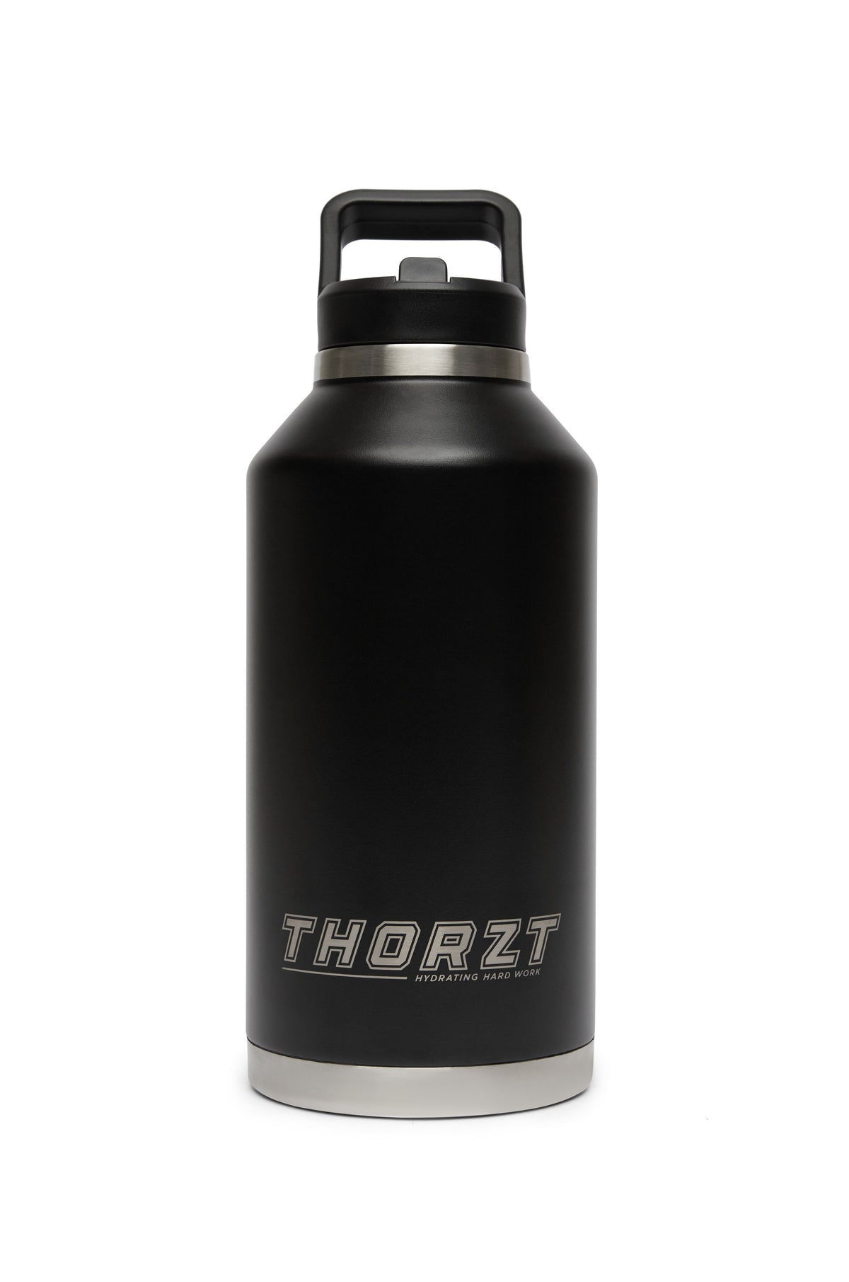 THORZT 2L Stainless Steel Drink Bottle Black