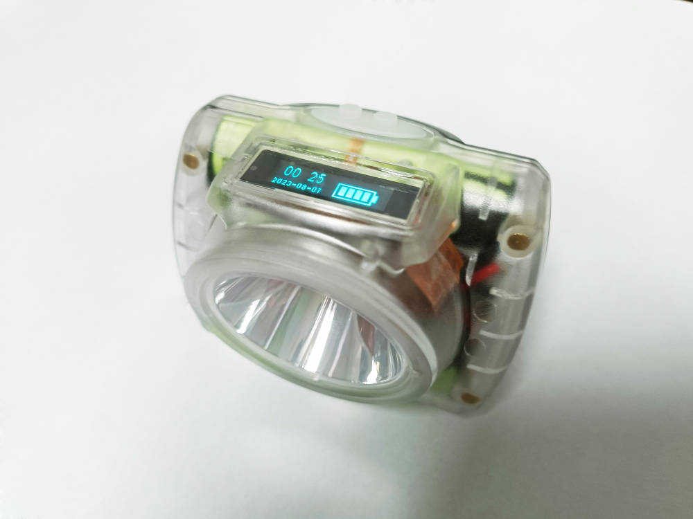 Cordless Mining Cap Lamp 13,000 LUX OLED Screen
