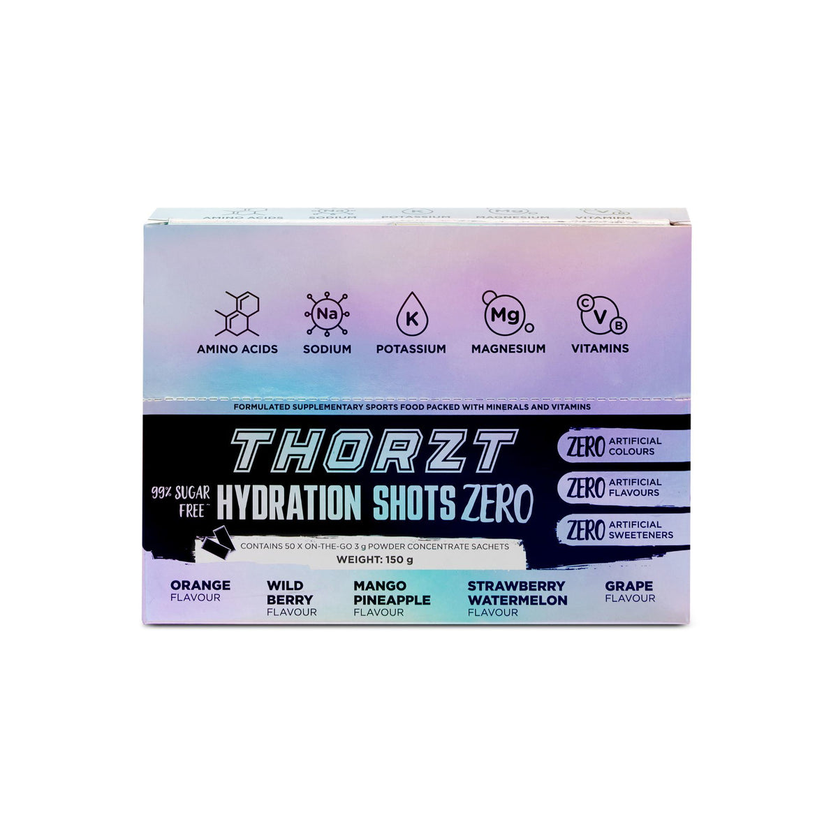 THORZT 99% Sugar Free Hydration Shot Zero Natural Mixed Flavours Mixed Flavours 