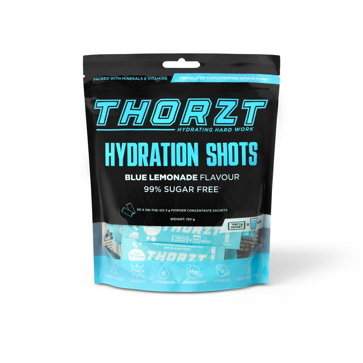 THORZT 99% Sugar Free Hydrations Shots Blue Lemonade 
